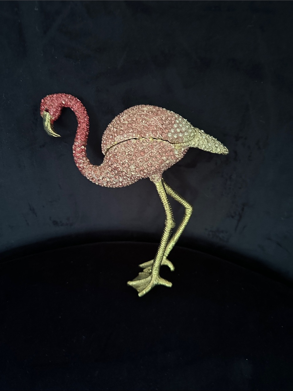Z gallerie rhinestone flamingo jewelry case